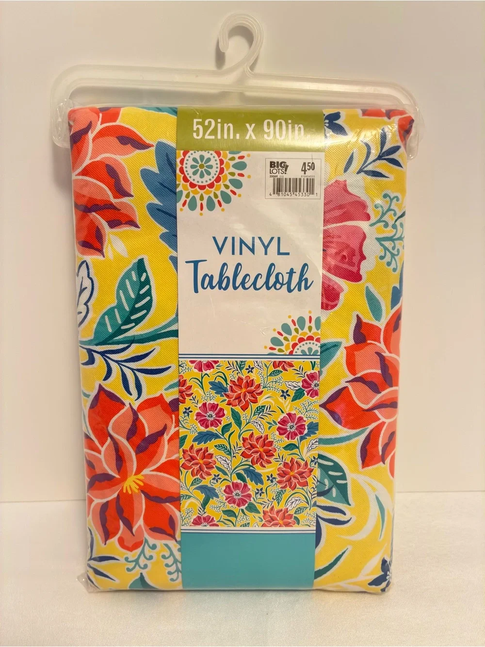 Big Lots Vinyl Tablecloths Stripes/ Flowers 52